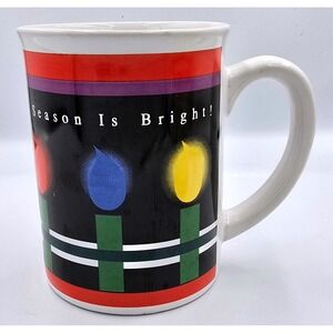 MSI "Season Is Bright" Christmas Mug "Wishing You A Merry Season"  Vintage 20 oz